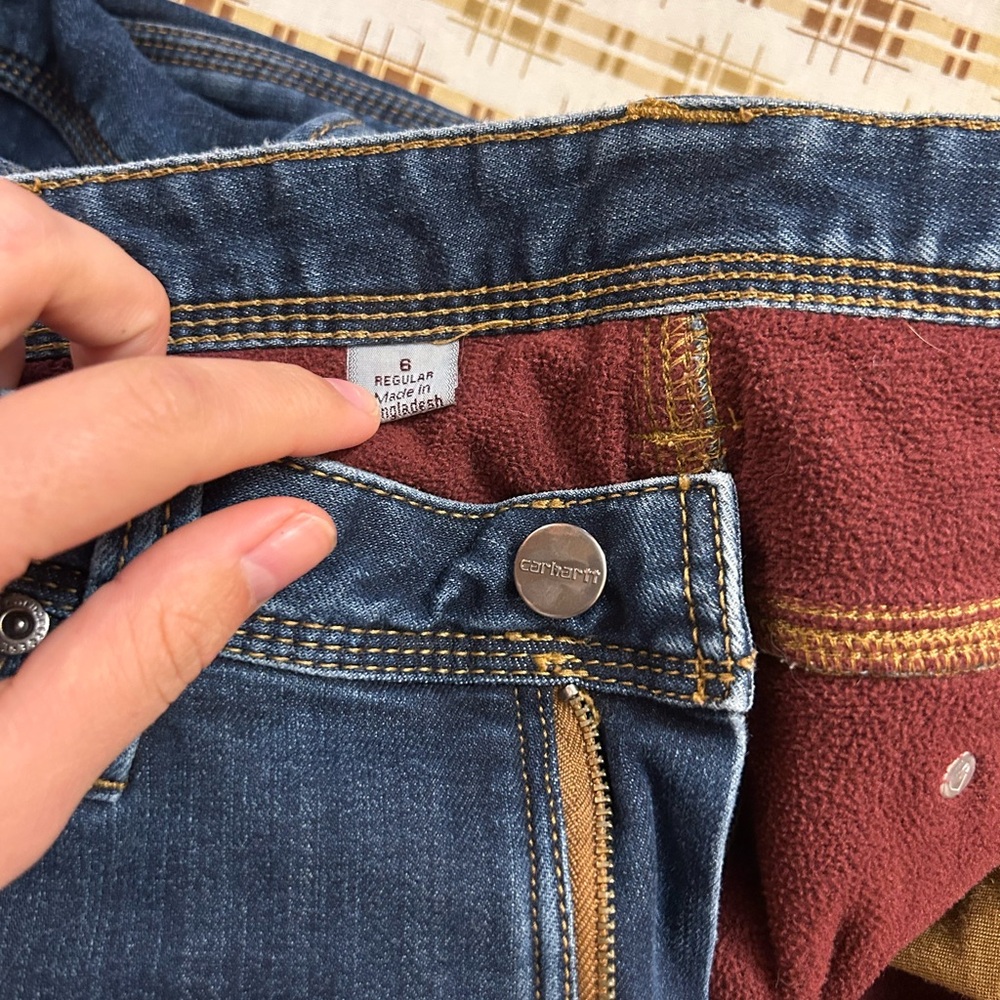 Fleece lined women’s Carhartt jeans